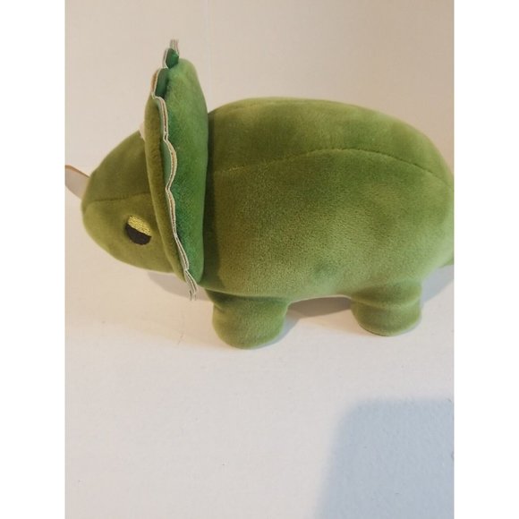 Mochipuni Green Dinosaur Triceratops Plush - Green Dinosaur Plush Soft 7 in - Picture 2 of 4